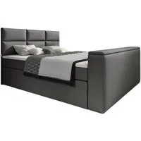Luxusbetten24 Boxspringbett Carre, mit TV Lift, USB-Anschluss