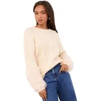 LIPSY Strickpullover Lipsy Strickpullover mit Kunstfellbesatz (1-tlg)