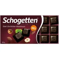 Schogetten Schokolade, Schogetten Edel Zartbitter mit gerösteten Haselnussstückchen 100g
