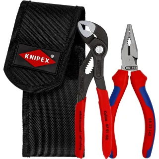 KNIPEX Mini-Zangenset in Werkzeuggürteltasche 2-teilig 159 mm - 002072V06