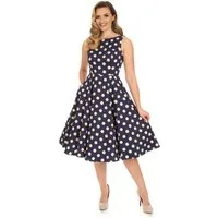 Hearts & Roses London A-Linien-Kleid Mia Polka Dot Vintage Retro Gepunktet