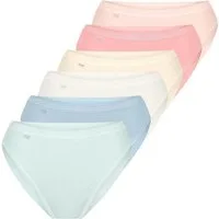sloggi Tai-Slip 6er Pack Basic+ (Spar-Set, 6-St) Tai Slip - Baumwolle - Atmungsaktiv - Bequemer Schnitt, Perfekter Sitz