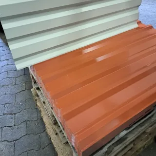 Trapezblech W-20 Mini | Dach | 1,20 m Plattenlänge | Kupferbraun ( RAL 8004 )