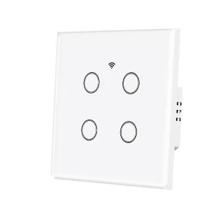 MoesHouse Tuya Smart WiFi Light Switch 1-4 Gang Touch Glass Panel Timing Function APP Remote Control Voice Control Work