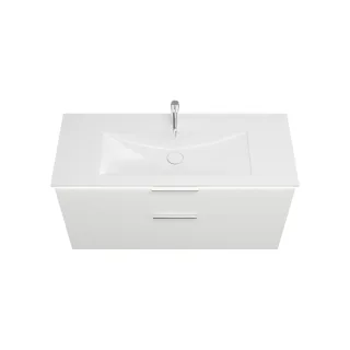 Burgbad Mineralguss Waschtisch-Set Eqio Weiß Hochglanz/Alpinweiss, SEZE122F2009C0001 SEZE122F2009C0001