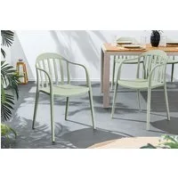 riess-ambiente Gartenstuhl STUDIO ITALIA salbei · Kunststoff, In-/Outdoor, wetterfest, stapelbar (Einzelartikel, 1 St), pflegeleichter Balkonstuhl · leichtes Design · stabil · für Terrasse