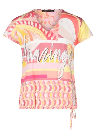 Betty Barclay - Printshirt rosé/yellow - Gr. - 42