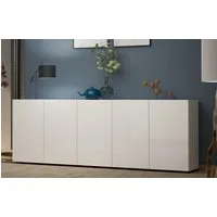 freiraum Sideboard Mister, in weiss, Lack Hochglanz - 225x80x38cm (BxHxT)