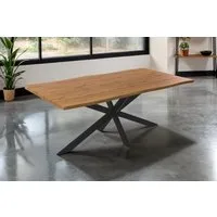 SAM® Esstisch TorbenS, verschiedene Holz-Optiken, Spider-Metallgestell, Baumkante