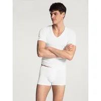 CALIDA V-Shirt Evolution mit tiefem V-Ausschnitt, Interlock-Qualität, Kurzarm, elastisch