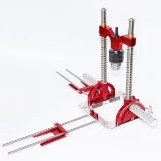 ENJOYWOOD Bigger version Precision Woodworking Multi-Angle Drill Guide Hole Punch Locator Adjustable Drilling Height Hol
