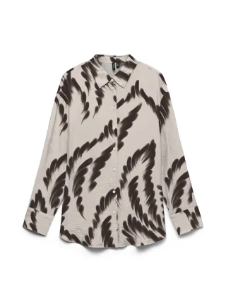 VERO MODA - VMJOSS MAYA LS SHIRT WVN Pumice Stone - Gr. - XS