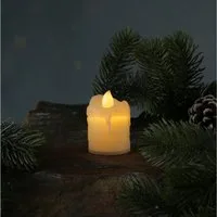 MARELIDA LED-Kerze LED Mini Kerze gelb flackernd für Laterne H: 6cm inkl. Batterien beige (1-tlg)