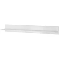 Lomadox Wandregal TURDA-83, Wandboard Regal weiß Hochglanz 180x22x23 cm