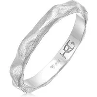 HAZE & GLORY Silberring Basic Bandring - Babylon gehämmert 925 Silber