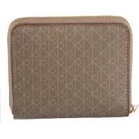 Calvin Klein Geldbörse AOP SQUARE ZIP AROUND, Geldbeutel, Damen Portemonnaie mit Monogramm-Print