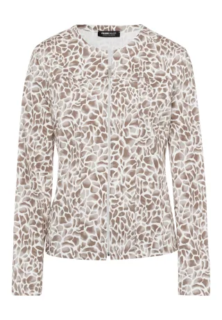 FRANK WALDER - Blazer EXOTIC JUNGLE im angesagten Animalprint iced coffee/ecru - Gr. - 38