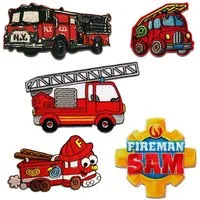 Catch the Patch Aufnäher Bügelbild, Aufbügler, Applikationen, Patches, Flicken, zum aufbügeln, Polyester, Feuerwehr Set 5 Stück 