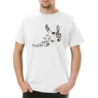 Urban Backwoods Print-Shirt Music Notes Herren T-Shirt Musiklehrer Musik Teacher Noten Instrument (1-tlg) Notenschlüssel Lehrer Orchester Notenlehre