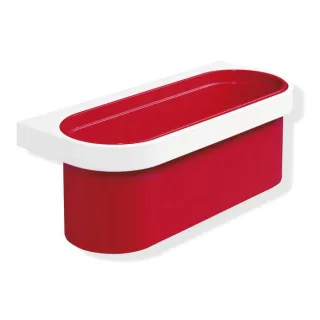 Hewi System 800 K Duschkorb 800.03.3009133 250mm, Halter, Halter signalweiß, rubinrot