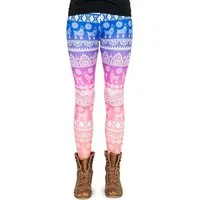 cosey Leggings Bedruckte Bunte Lama-Leggings/Tights Tier (Einheitsgröße XS-L) Aztec Lama