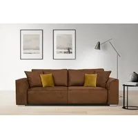 INOSIGN 3-Sitzer BEATRICE, B: 250 cm - wahlweise mit Bettfunktion, u. Bettkasten, incl. 2 Zierkissen
