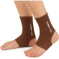 BAY-Sports Fußstütze Darkline Fußbandagen Braun Fußgelenkbandage Ankle Sprunggelenkbandage, zuverlässigen Schutz Stabilität für den Fuß atmungsaktivem Material