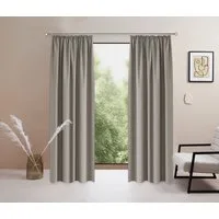 OTTO home Vorhang Raja, Gardinen mit Kräuselband, Vorhänge Wohnzimmer (2 St), Kräuselband, blickdicht, Polyester, 2er-Set, Bestseller, einfarbig, modern, pflegeleicht, Mikrofaser