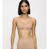 Triumph Bügelloser BH Modern Lace+Cotton Spitzeneinsätze, starker Halt ohne Bügel, atmungsaktiv, leicht