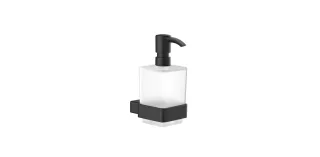 emco loft Seifenspender Glasteil satiniert, Kunststoffpumpe, schwarz, 052113301 052113301