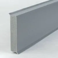PROVISTON Sockelleiste Hartschaum PVC, 12 x 60 x 2500 mm, Hell grau, Kunststoff Fußleiste