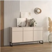 OTTO home Sideboard Loft, Breite 157 cm, grifflose Kommode 3 Türen/3 Schubkästen., Schubladenschrank mit viel Stauraum, Einlegeböden verstellbar