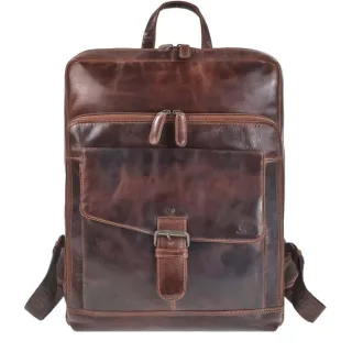 Robuster Business-Rucksack aus Leder mit Notebookfach | Greenburry Rugged. Die strukturierte Fächeraufteilung für Ihren perfekt geordneten Alltag.