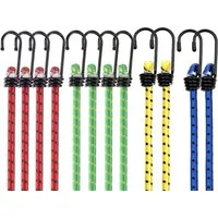 Baumarktic Spanngurt 10x Expander & Gepäckspanner - Gummiseile mit Haken zur Befestigung (Packung, 10-St) verschiedene Längen