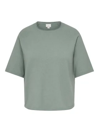 ONLY CARMAKOMA - CARLOYAL 2/4 O-NECK PULLOV KNT NOOS Chinois Green - Gr. - 52
