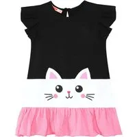 Denokids Midikleid Cat Ruffled Dress Mädchen (1-tlg) Bekleidung, Outfit, Dress, Robe, Midikleid