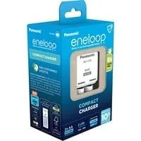 Ladegerät eneloop Compact Charger BQ-CC50 weiß, inkl. 2x Mignon AA 1,2V