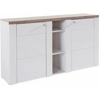 OTTO home Sideboard Larona, zeitlose Kommode mit 2 Türen, Türkommode, Breite 155 cm, Höhe 84 cm, viel Stauraum, Anrichte mit dekorativer Rahmenoptik