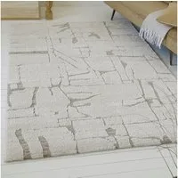 OTTO home Teppich Serin, rechteckig, Höhe: 18 mm, Kurzflor, Hoch Tief, modernes Design, weiche Oberfläche, Wohnzimmer