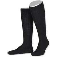 Lusana Trachtensocken Trachten Kniestrümpfe - L4910 - lodengrün, schwarz, stahlblau