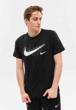 Nike Air Print Herren Sportswear Multi Swoosh T-Shirt in Schwarz