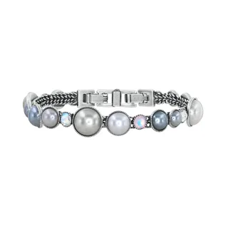 konplott - Armband - Bubble Cascade blau/grau/weiß