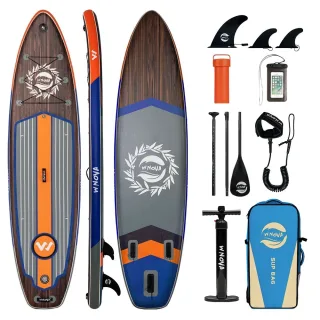 [EU Direct] InnoExpo 335*86*15CM Extra-wide Load 190kg Wood Series Inflatable Stand Up Paddle Board For All Skills Solo