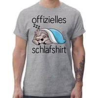 Shirtracer T-Shirt Offizielles Schlafshirt mit Faultier - schwarz Sprüche Statement