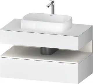 Duravit Qatego Konsolenwaschtischunterbau wandhängend Weiß Matt 1000x550x600 mm - QA4731084180000 QA4731084180000