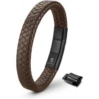 UNIQAL.de Lederarmband "MULTY COLOR" Geflochtenes Echtlederaccessoire mit Magnetverschluss (Edelstahl, Verlängerungsglied, Unisex, klassisches Design), Premium-Qualität – handgefertigt, kombinierbar, sportlich-elegant.