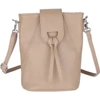 MIRROSI Umhängetasche Damen Crossbody Bag, Echtleder Made In Italy, 14,5x19x6cm