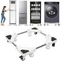 JEOBEST Waschmaschinenuntergestell Waschmaschine Sockel Untergestell, Multifunktionale, bewegliche, verstellbare Basis 47-69cm
