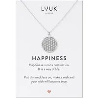 LUUK LIFESTYLE Kette mit Anhänger Blume des Lebens, Lebensblume, Mandala, Yoga Schmuck, Glücksbringer & Geschenk