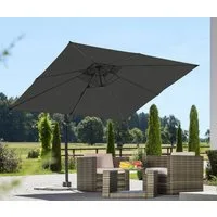 Schneider Schirme Ampelschirm Rhodos Junior, LxB: 270x270 cm, mit Schutzhülle und Schirmständer, ohne Wegeplatten